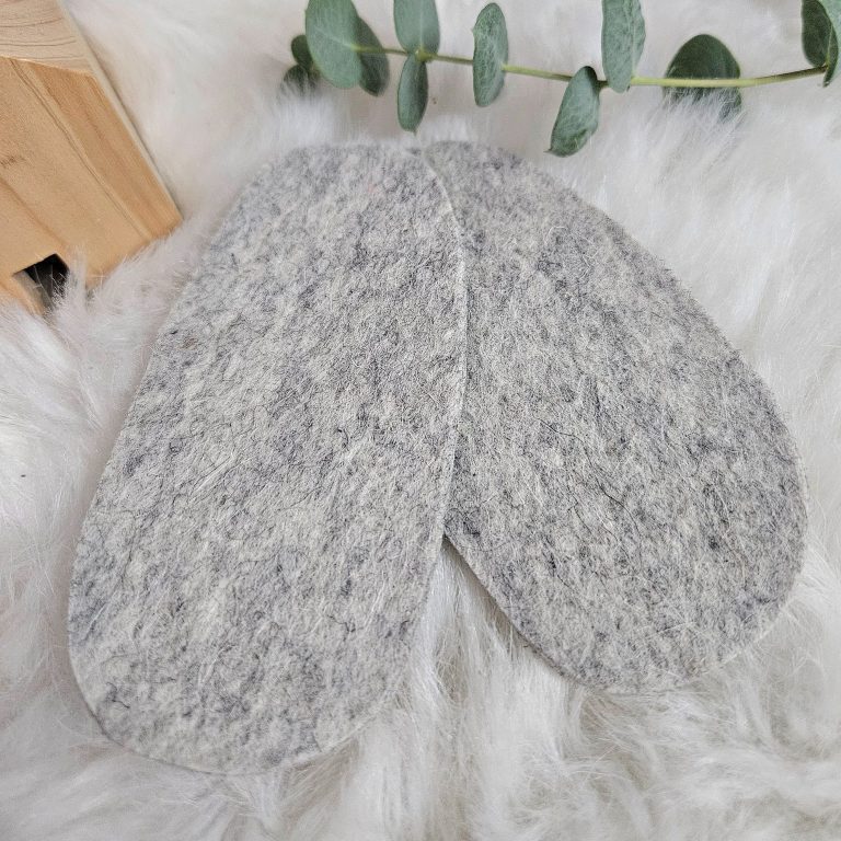 Wollfilzsohle Wollfilzsohle für handgemachte Lederpuschen – warm, weich und rutschhemmend